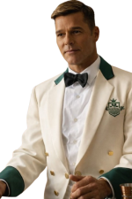 Ricky Martin Palm Royale White Crop Blazer - Image 5